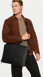 Calvin Klein - Laptoptas - Zwart - PU Leer - Afneembare Riem - Rits Sluiting