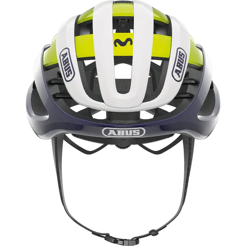 Abus AirBreaker Race Fietshelm Movistar Blauw