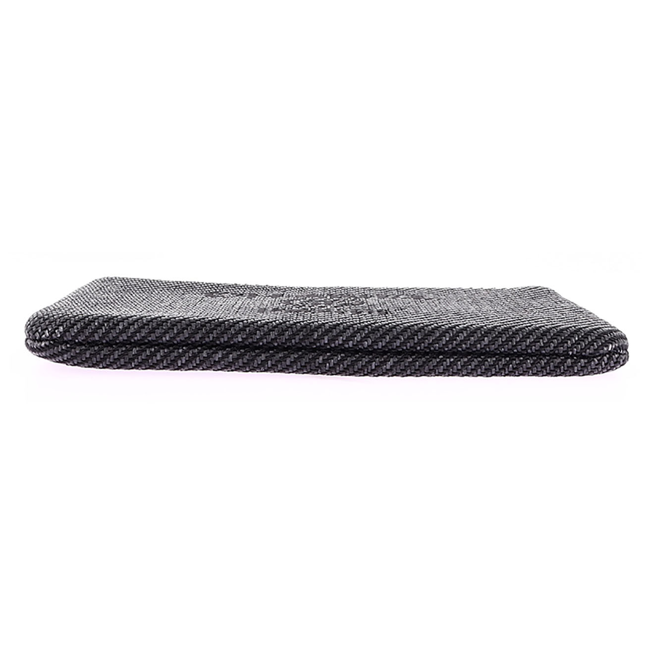 Chanel Pochette en Raphia & Laine anthracite - Neuf sans étiquette - 20x12 cm