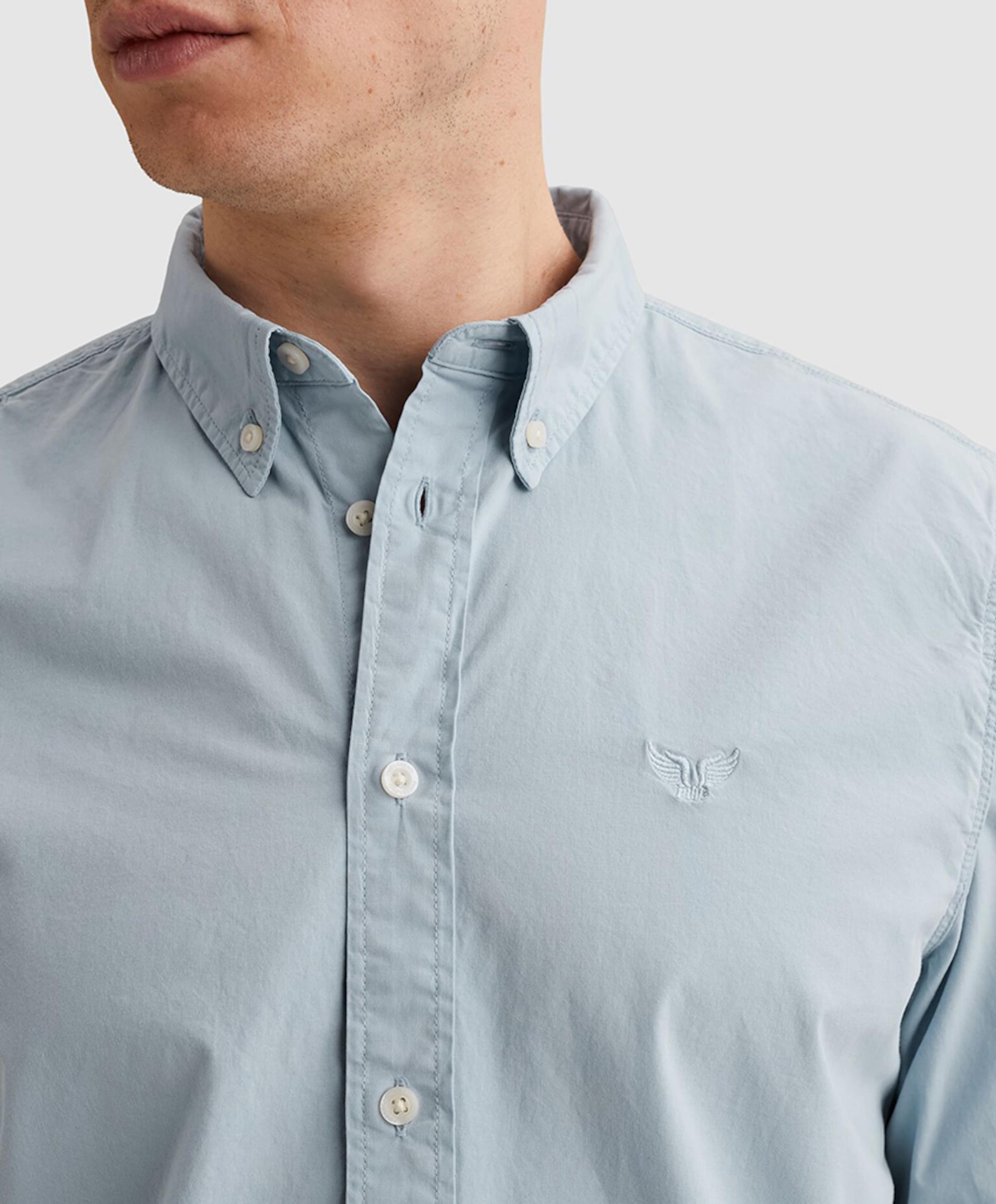 PME Legend Heren overhemd lange mouw blauw