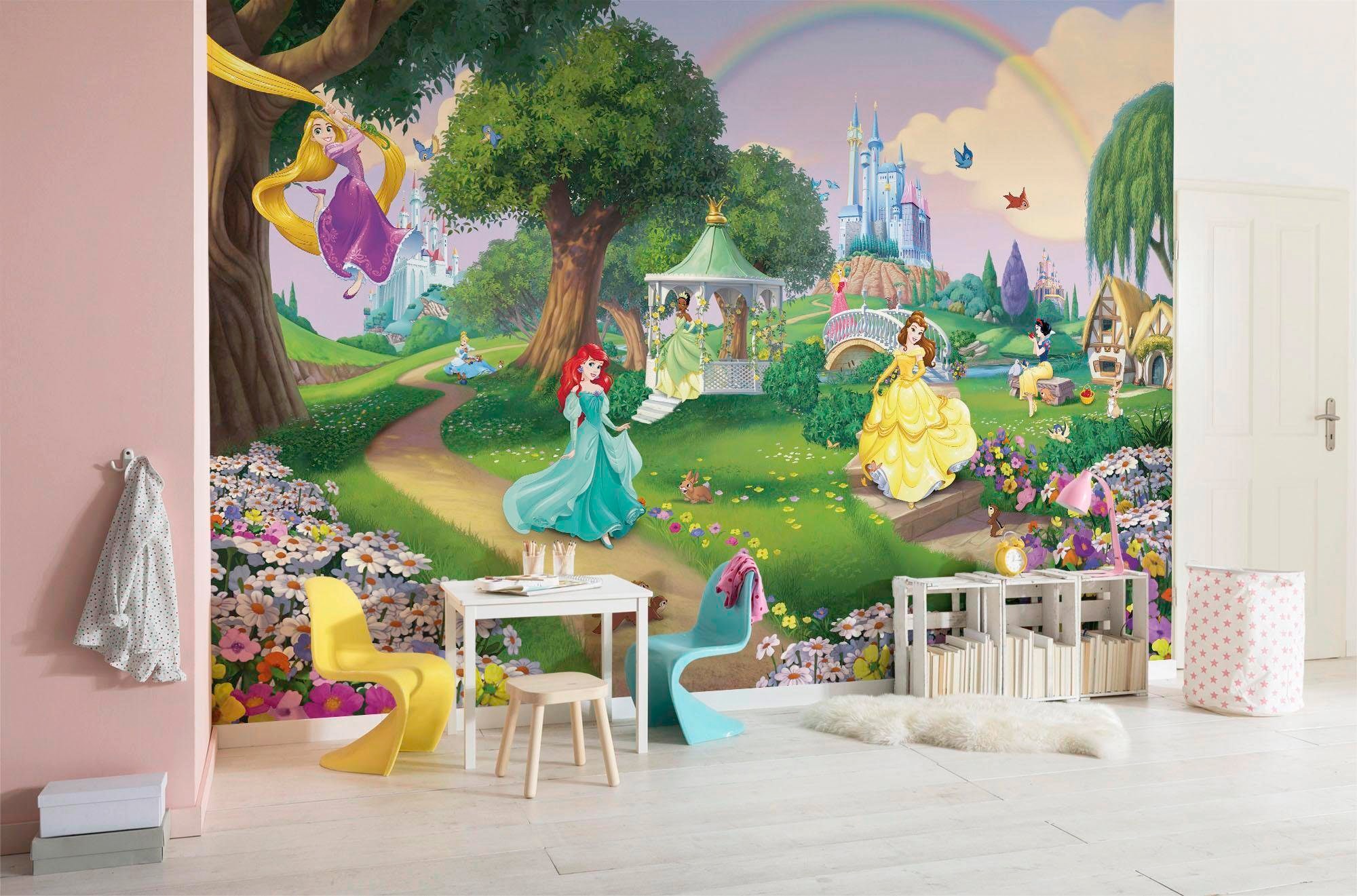 Komar Fototapete »Disney Princess Rainbow - Grösse 368 x 254 cm« bedruckt glatt Kinderzimmer