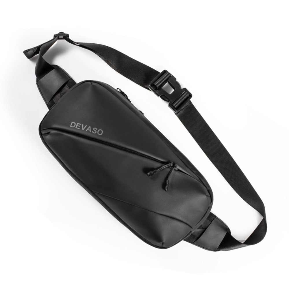 Steam Deck / OLED Crossbody Umhängetasche aus Wasserabweisendem Nylon-Stoff - Schwarz