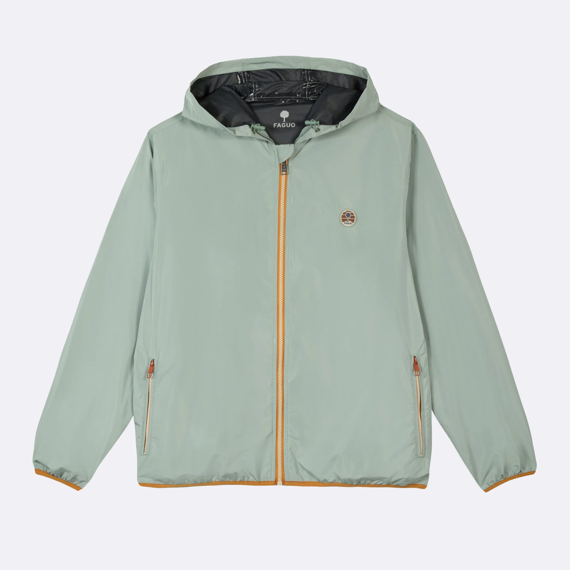 Imperméable vert clair polyester recyclé - modèle carnoet