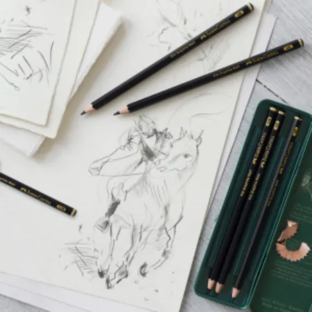 Faber-Castell Pitt Graphite Matt Bleistift Set, 6er Metalletui