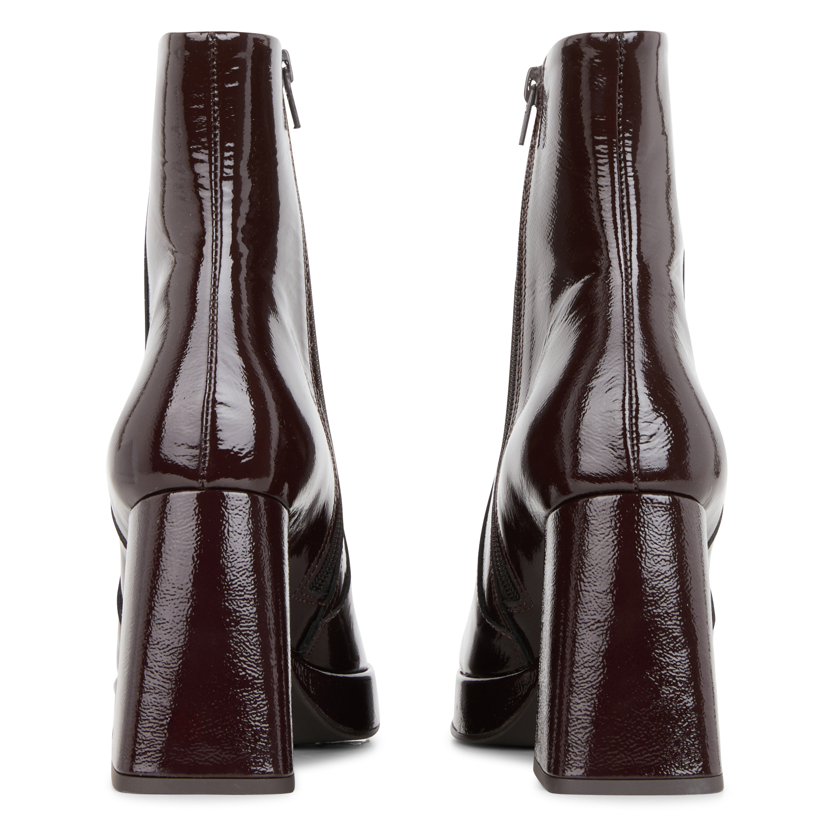 Bottines en cuir venis | Marron