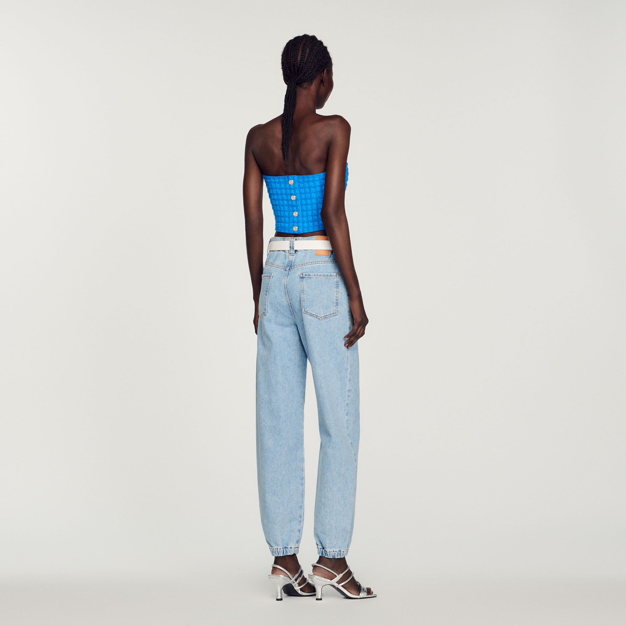 Bustier court en tweed