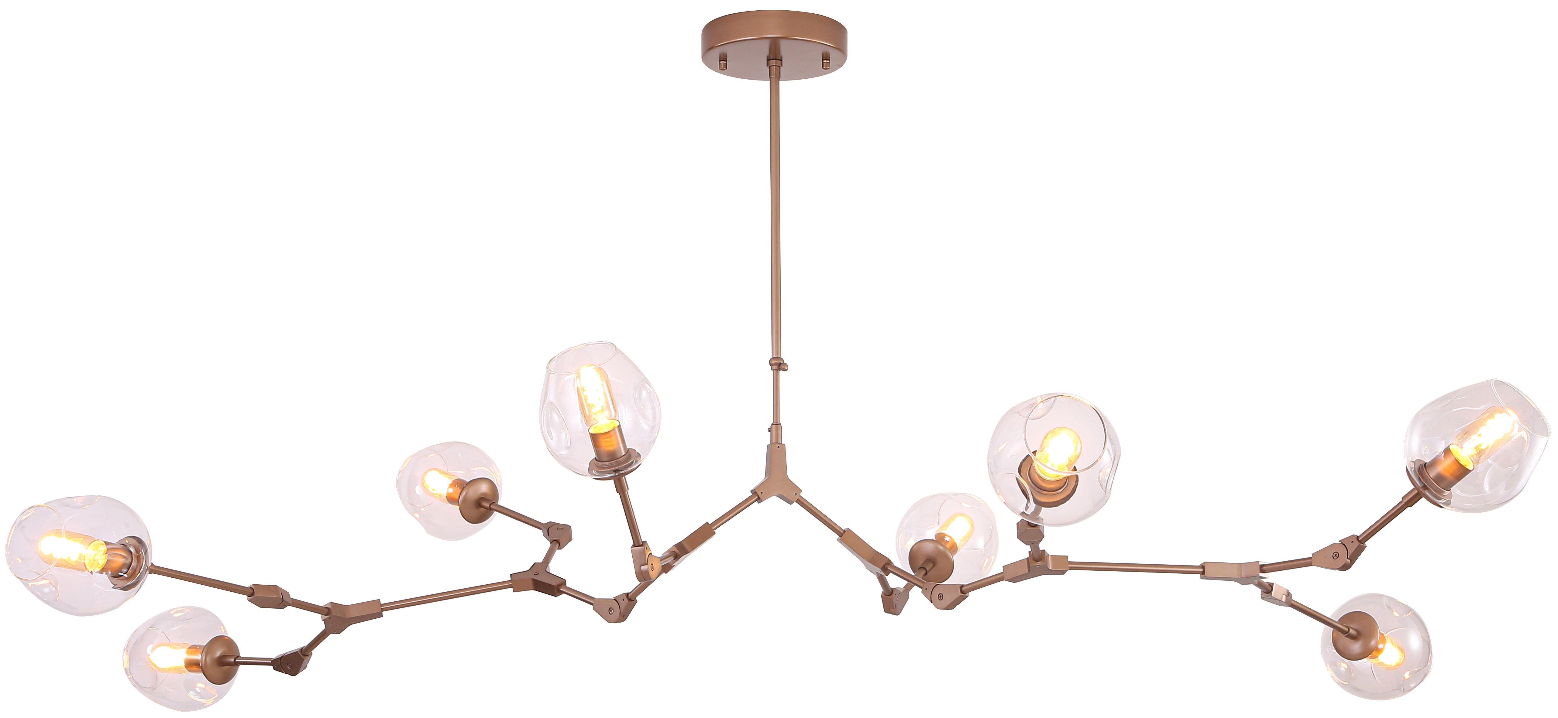 Plafondlamp 8-lichts Brons Cas B120 x D80 cm