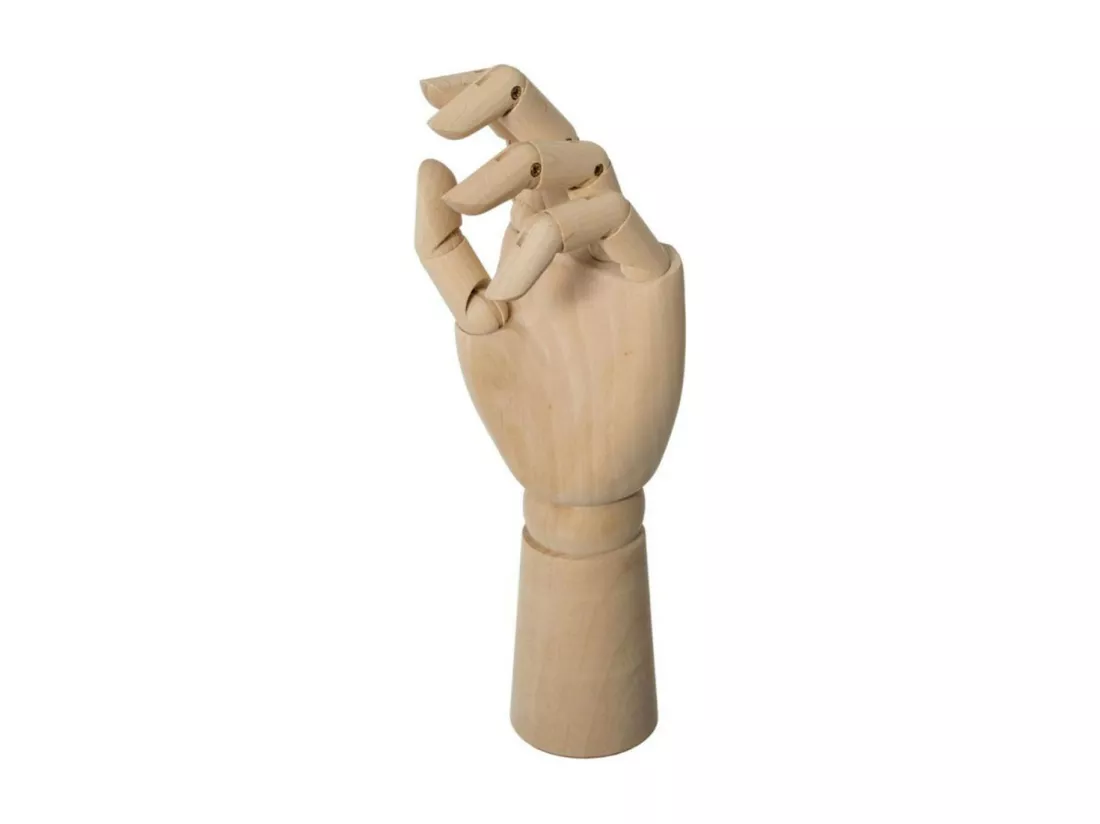 Main deco en bois H 30 cm