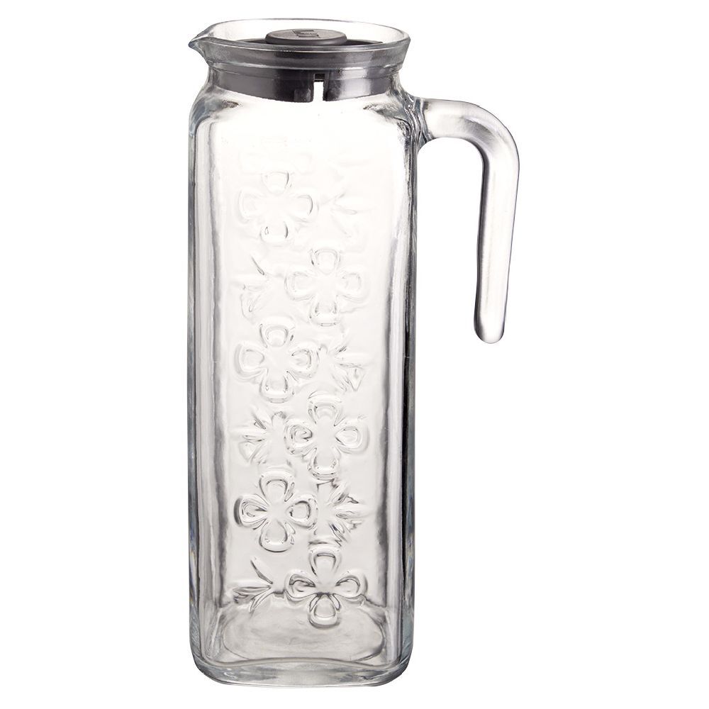 Pichet en verre avec couvercle 1,2L