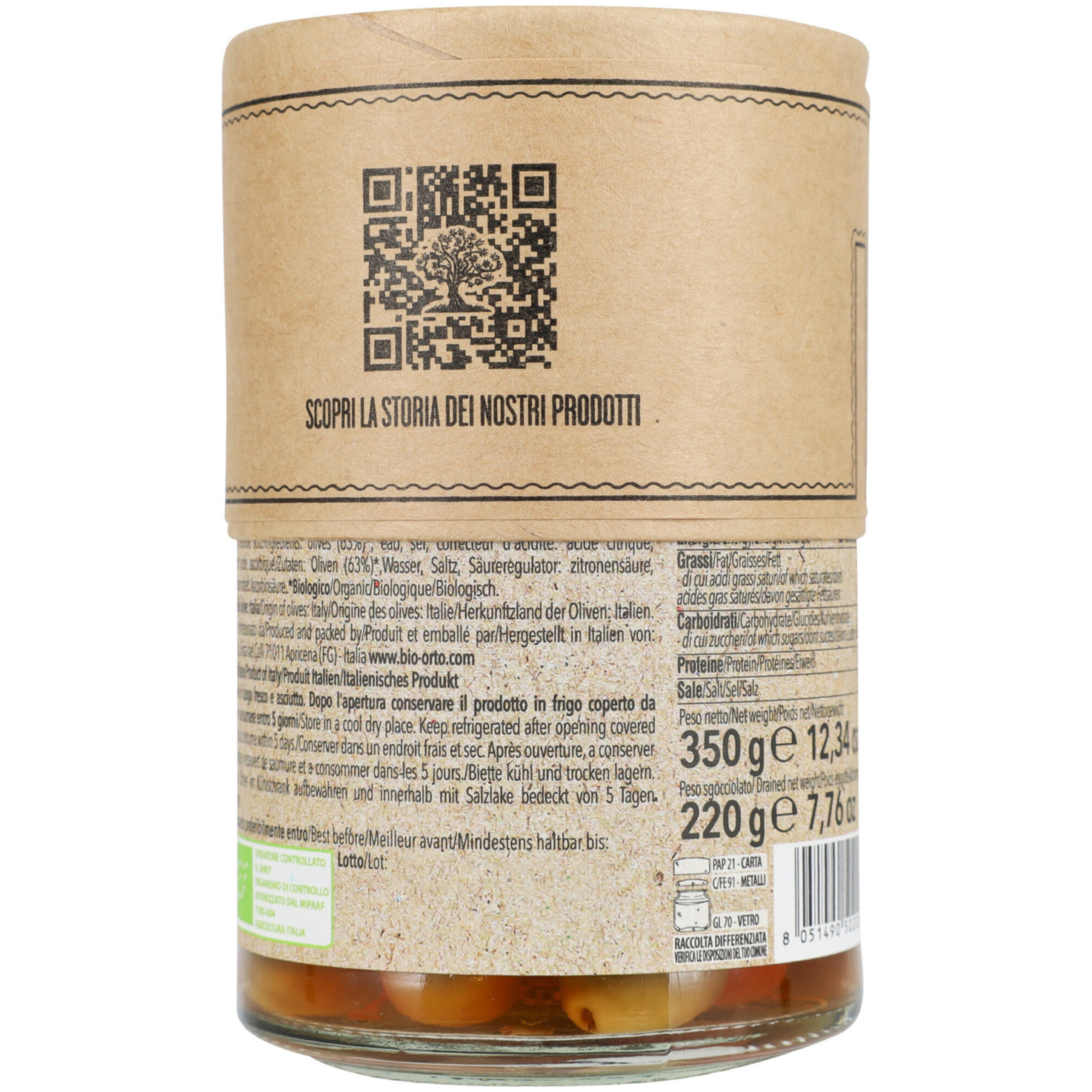 Bio Orto Olive peran-zana naturale
