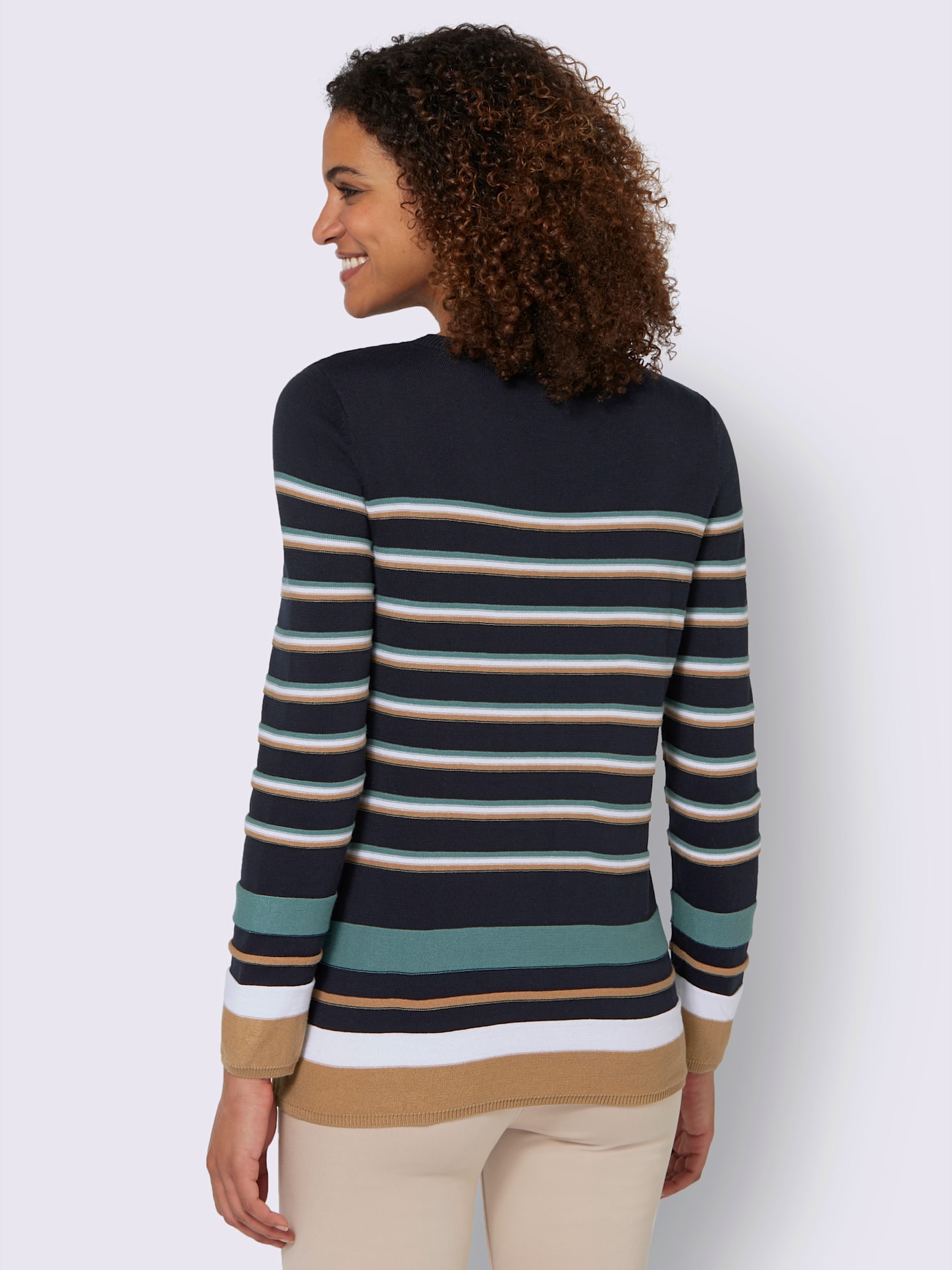 Pull à rayures 50% coton