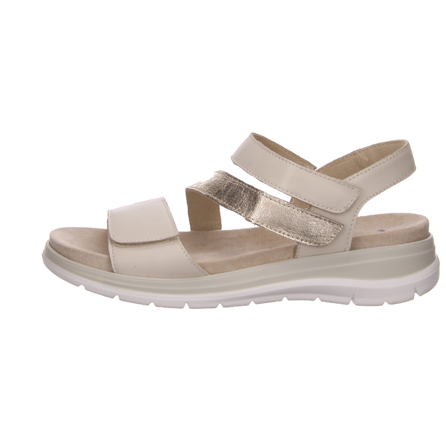 Caprice Sandale beige weiss/weiss kombi