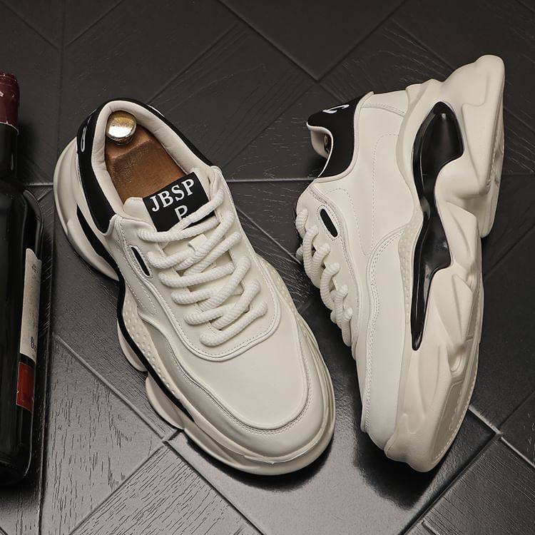 Mr Ozera - Robuuste platform sneakers met twee kleuren