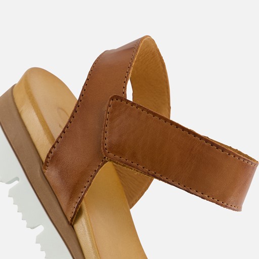Aqa Sandalen cognac Leer