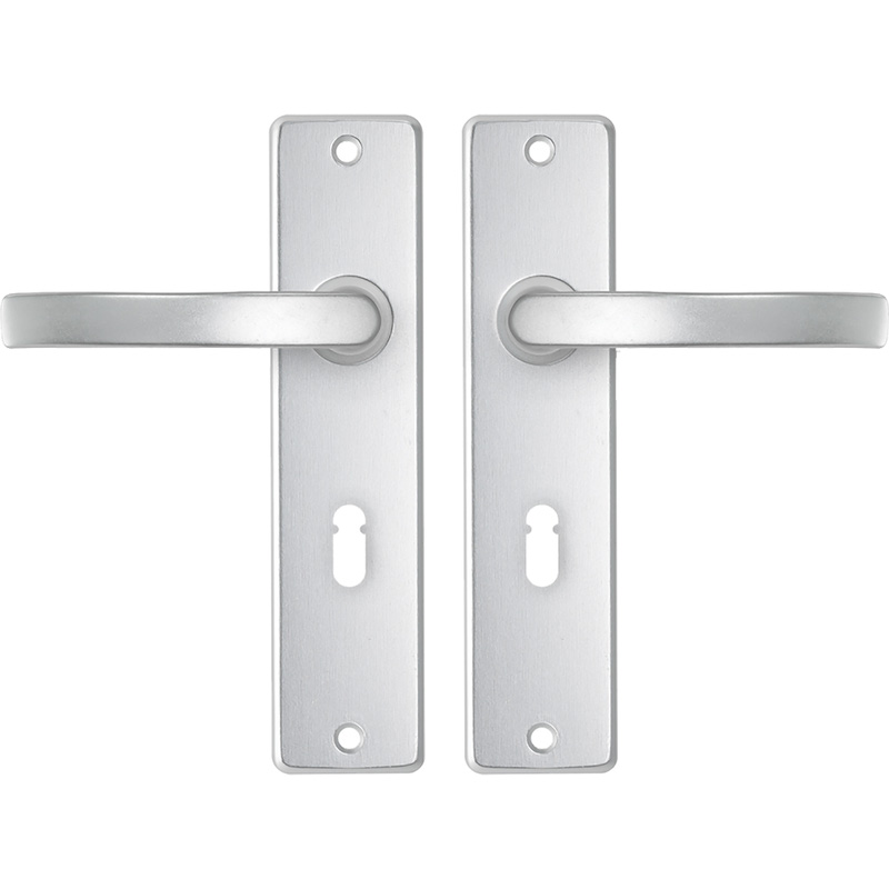 AXA Binnendeurbeslag (basic) Edge kruk Blok SL55 Aluminium