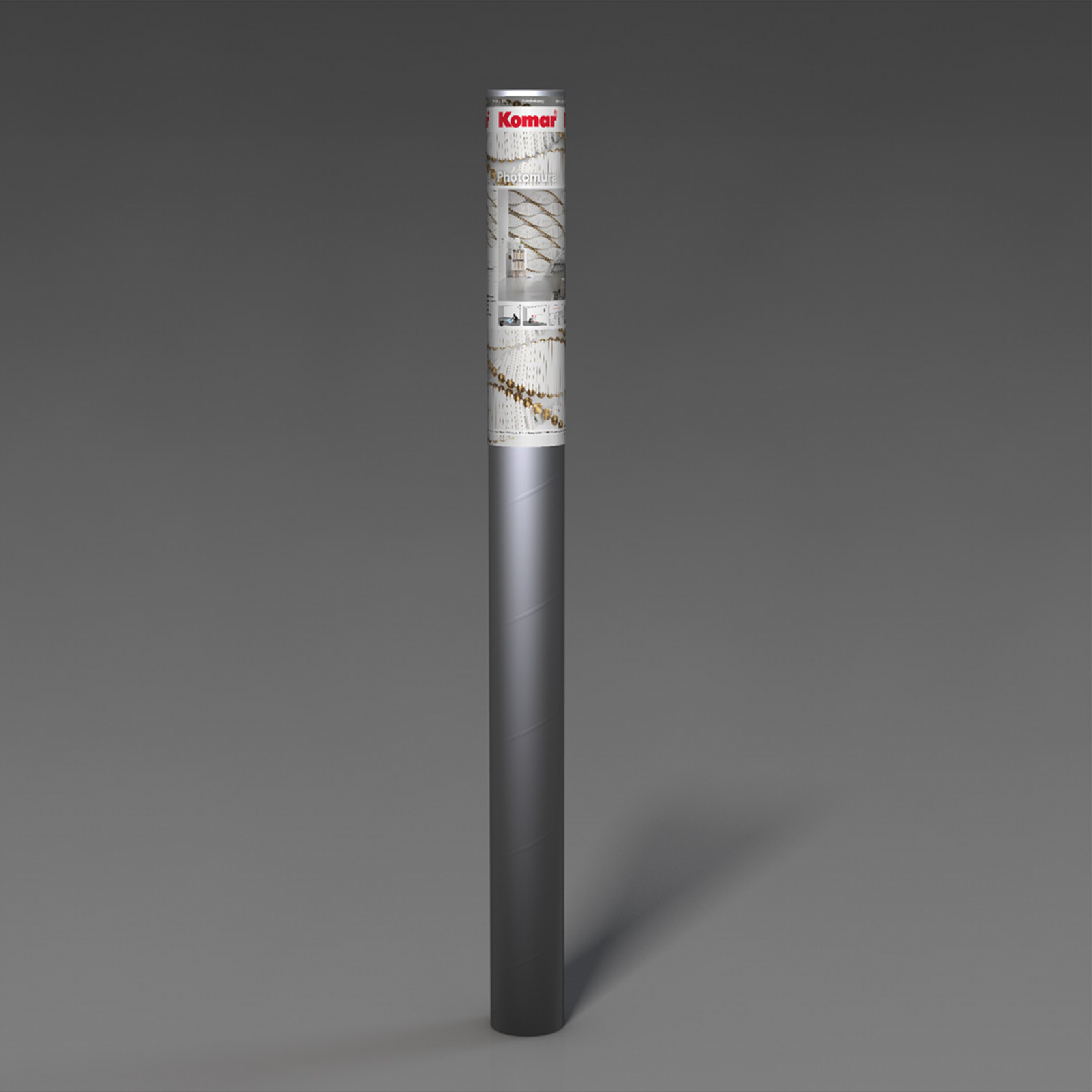 Papier-Fototapete TWIST - weiß-gold - 368x254 cm