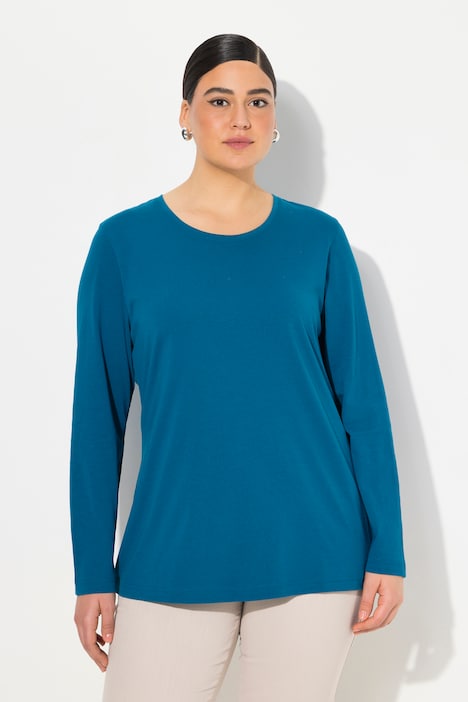Shirt, Slim, Rundhalsausschnitt, Langarm