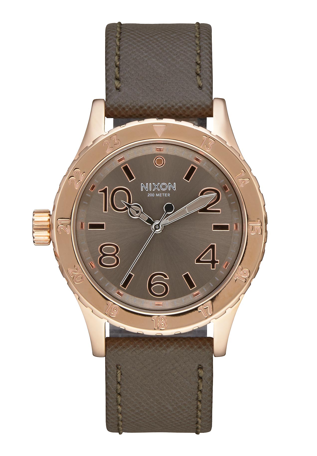 Nixon The 38-20 Leather Rose Gold Taupe A4672214