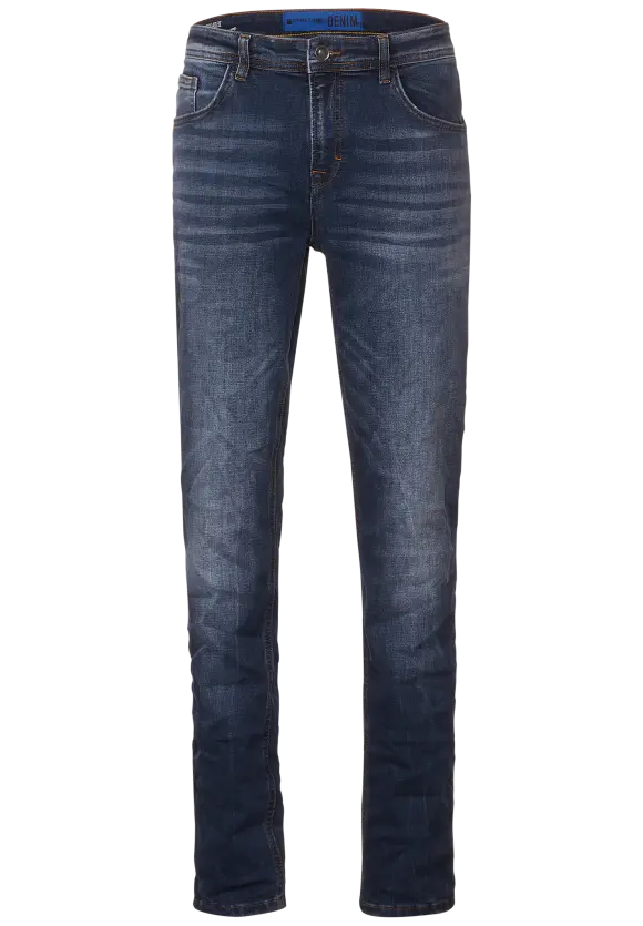 Regular Fit used Jeans - indigo blue wash