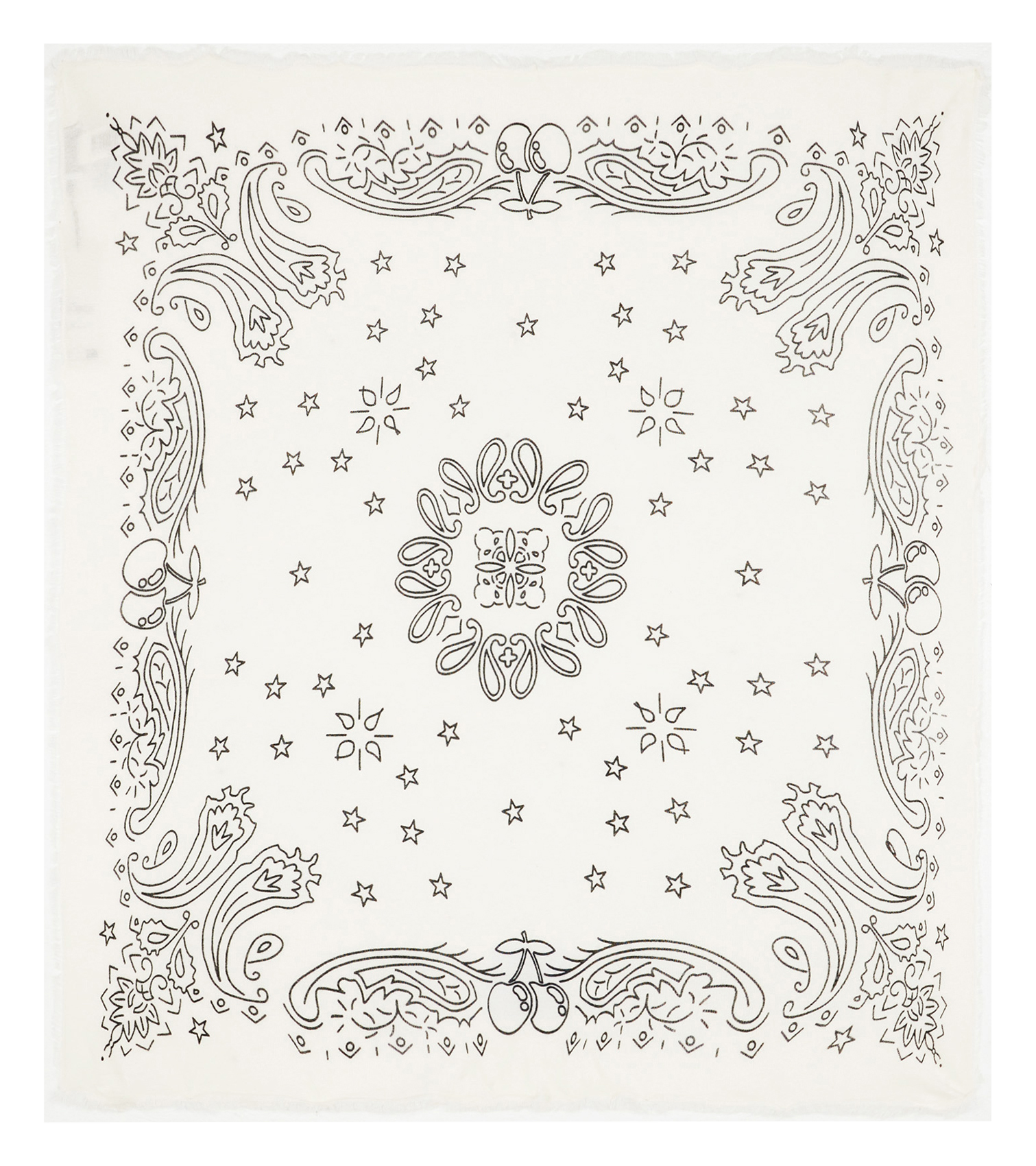 ELISA - Foulard carré imprimé | Blanc