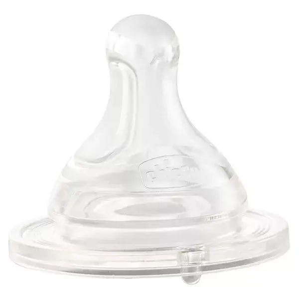 Acessórios para mamadeira Chicco: Bico fisiológico anticólica, fluxo médio, +2 meses, pacote com 2 unidades