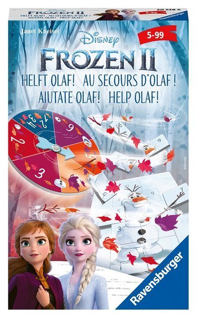 Ravensburger 20528 -  Frozen 2 helft Olaf, Mitbringspiel für 2-4 Spieler, ab 5 Jahren, kompaktes Format, Reisespiel, Glücksspiel