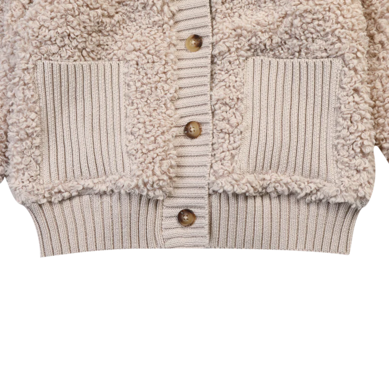 Olaan Cardigan | Soft Taupe Teddy