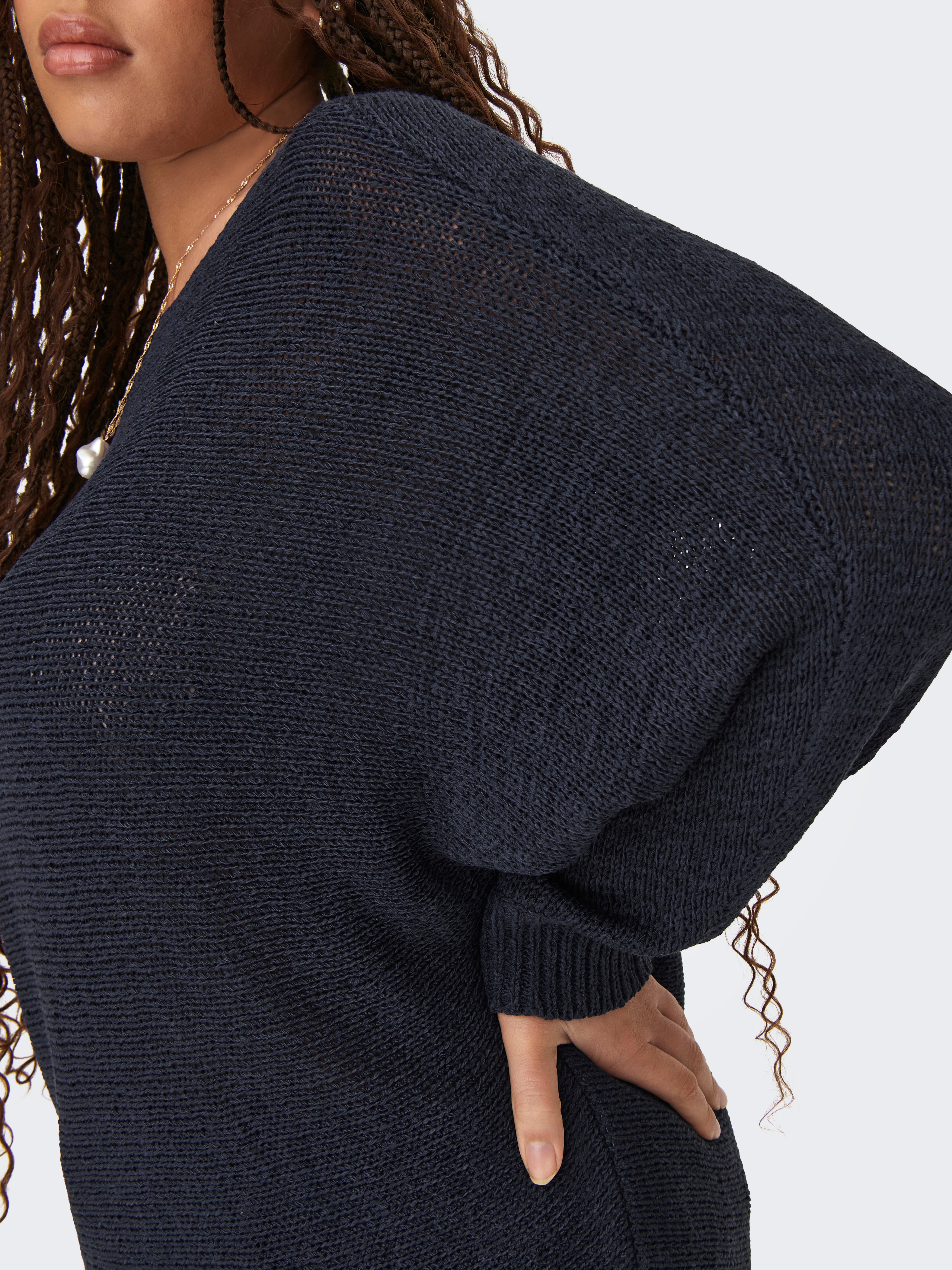 CARGEENA Strickpullover Navy Blazer