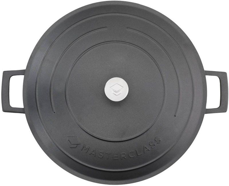 Braadpan, Laag, Gietaluminium, 32 CM, 5 L, Zwart - MasterClass