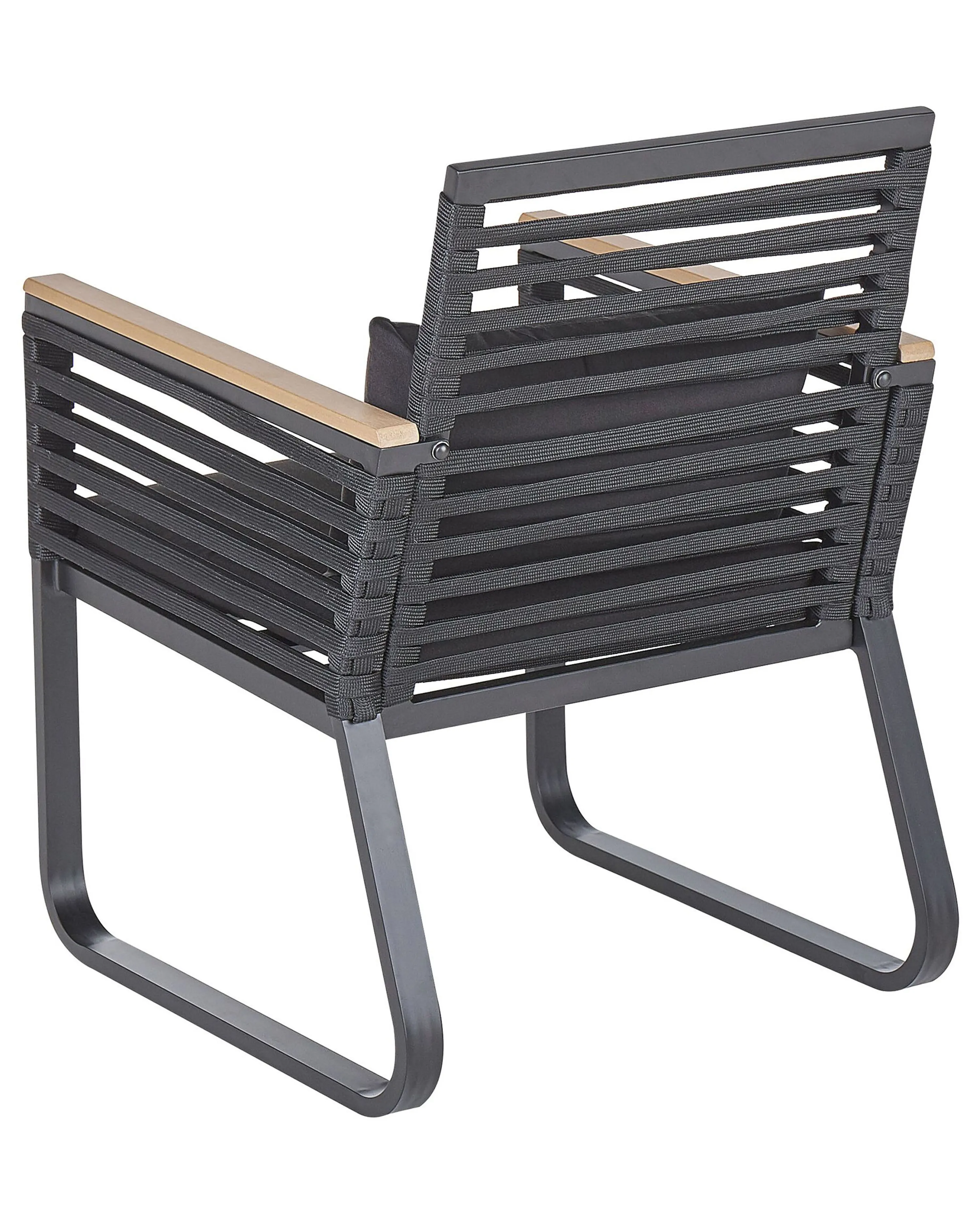 Set van 2 stoelen met zitkussen CANETTO Metaal Zwart