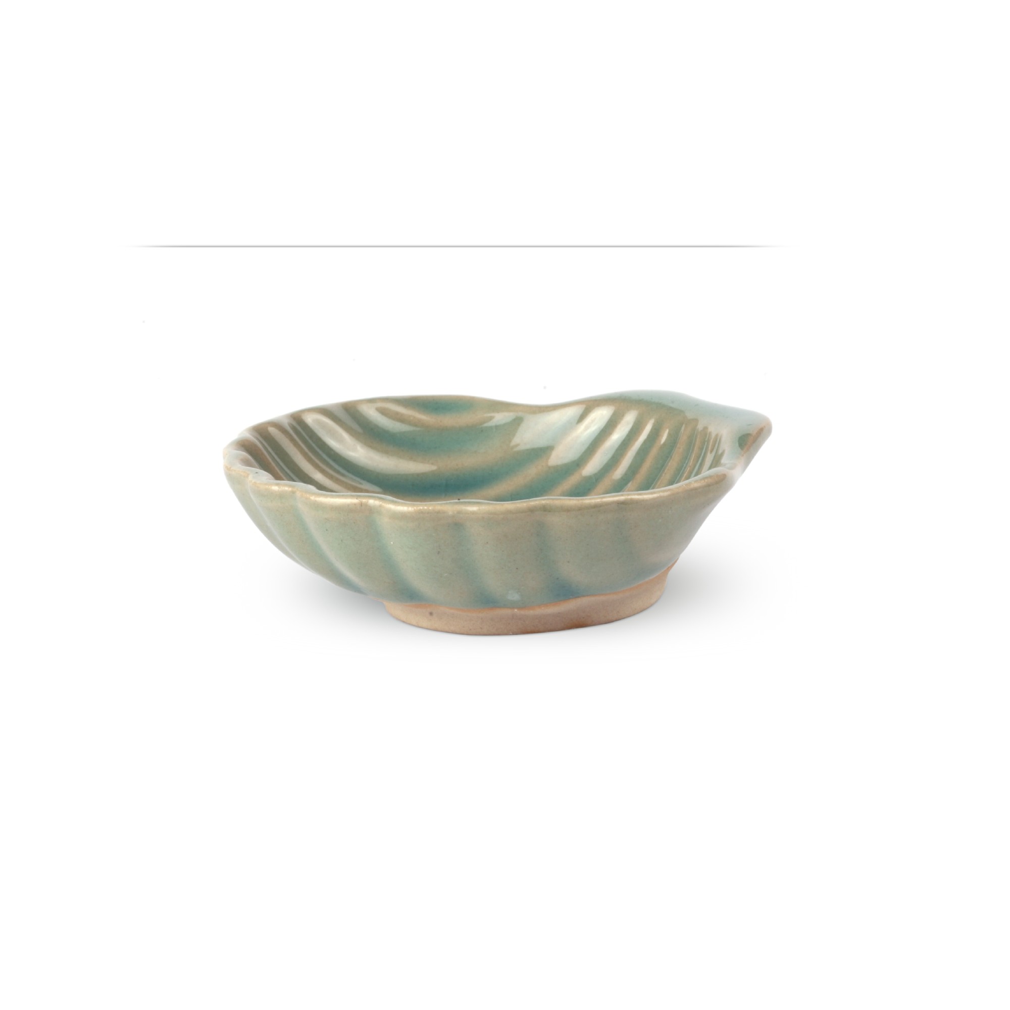 Schale 'Muschel', blau, Ø 9 cm, H 2 cm von fischer's lagerhaus