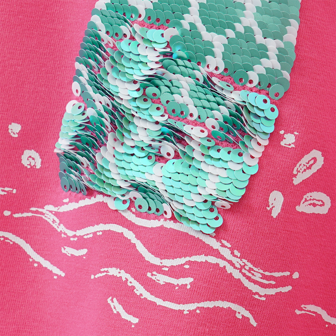 Yigga Mädchen T-Shirt mit Wendepailletten pink