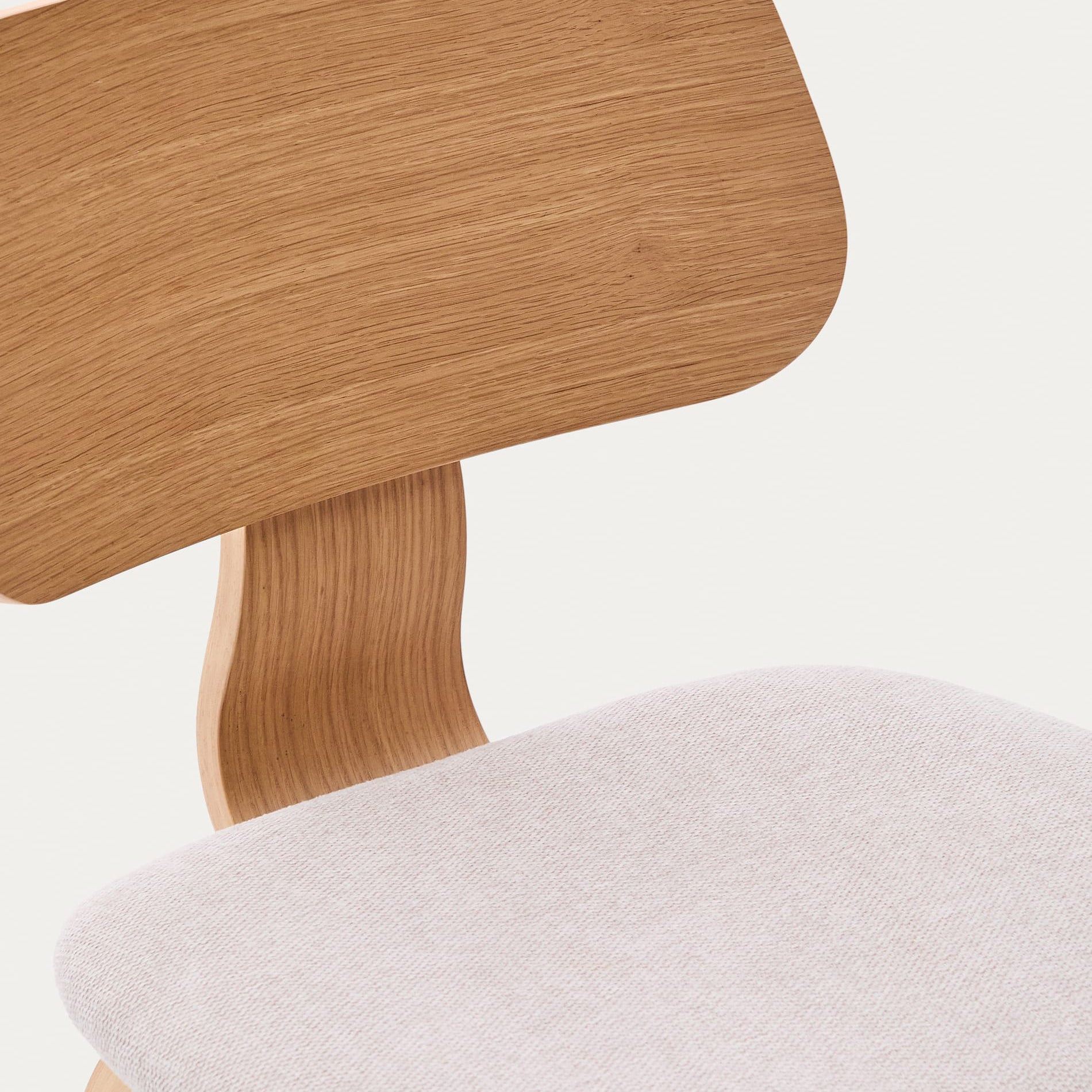 Kave Home Gena Eetkamerstoel - Eiken / Beige