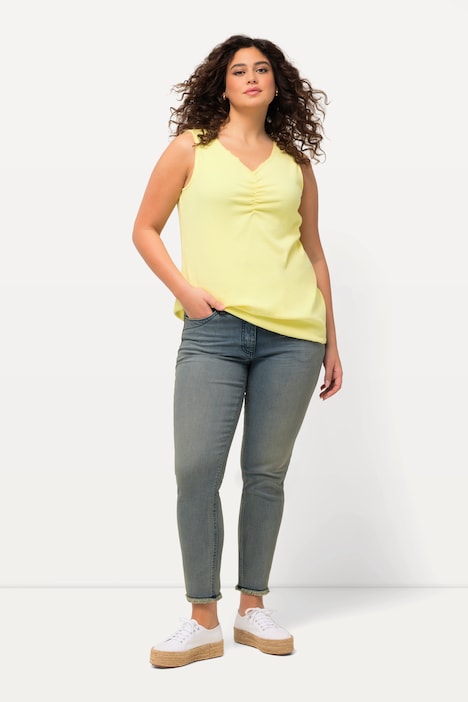 Jeans Sarah, Fransensaum, schmales Bein, 5-Pocket-Schnitt