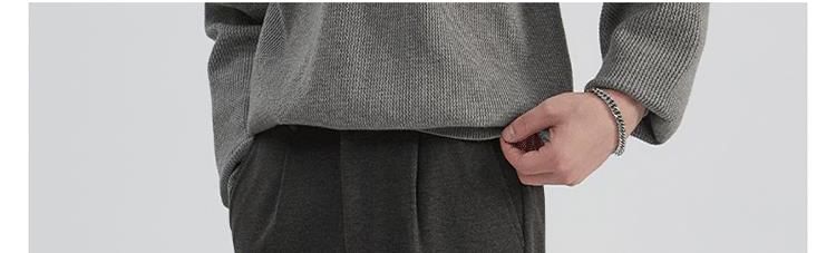 Nightbell - Mid Rise Plain Cropped Straight Leg Dress Pants