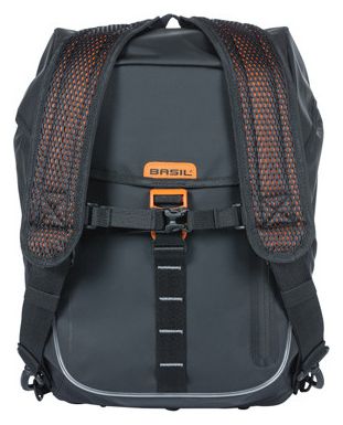 Sacoche de Porte-Bagage Basil Miles Tarpaulin Nordlicht 17L Noir / Orange