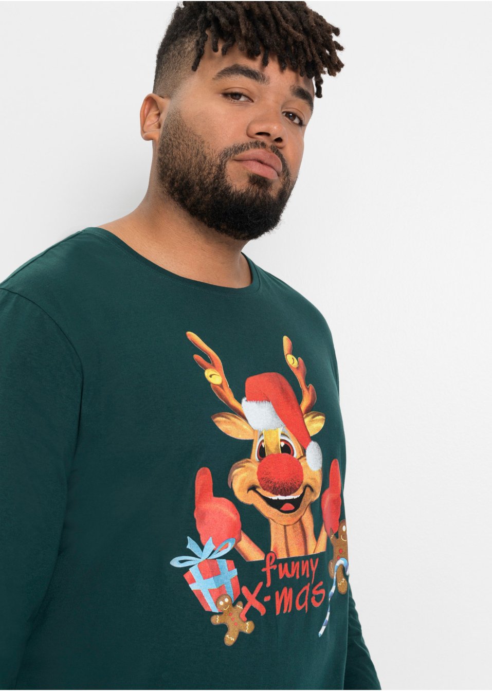 T-shirt manches longues avec motif de Noël