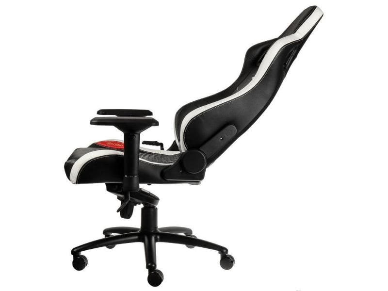 noblechairs Gaming-Stuhl EPIC Echtleder Schwarz/Weiss Besonders bequemer Computersessel, Mercedes-AMG Petronas Motorsport Edition