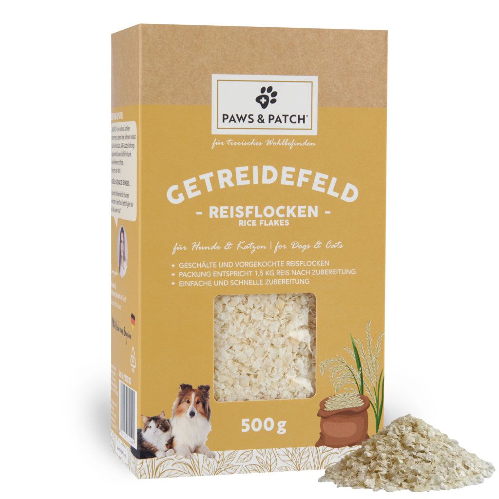 PAWS & PATCH REISFLOCKEN für Hunde und Katzen
