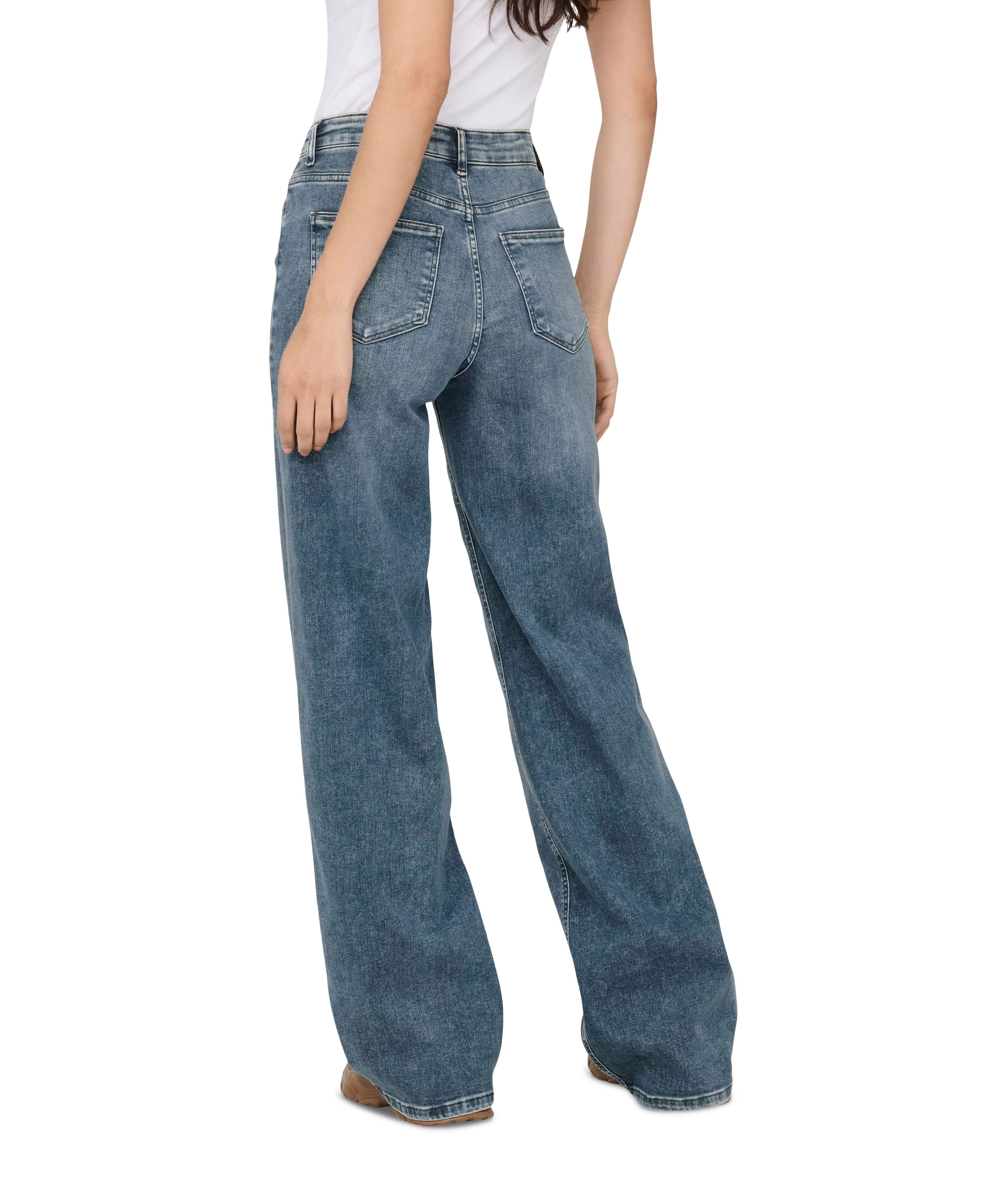 Only ONLMADISON BLUSH HW WIDE REA570 dames jeans blauw