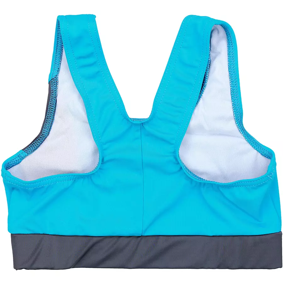Aquarti Mädchen Sport Bikini - Racerback Bustier & Badehose grautürkis
