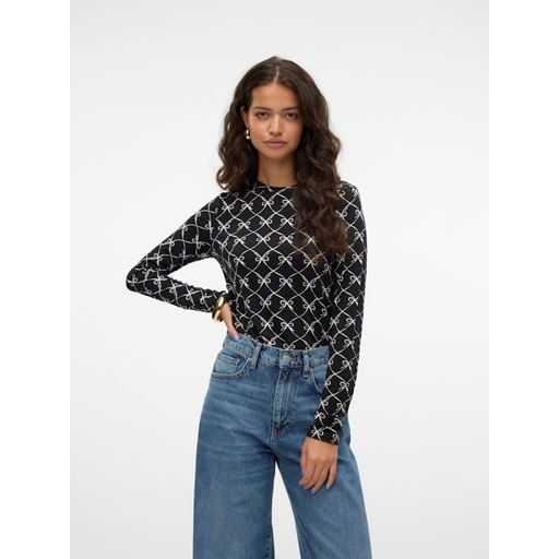 Vero Moda Alberte Cilia Bluse, Black, S