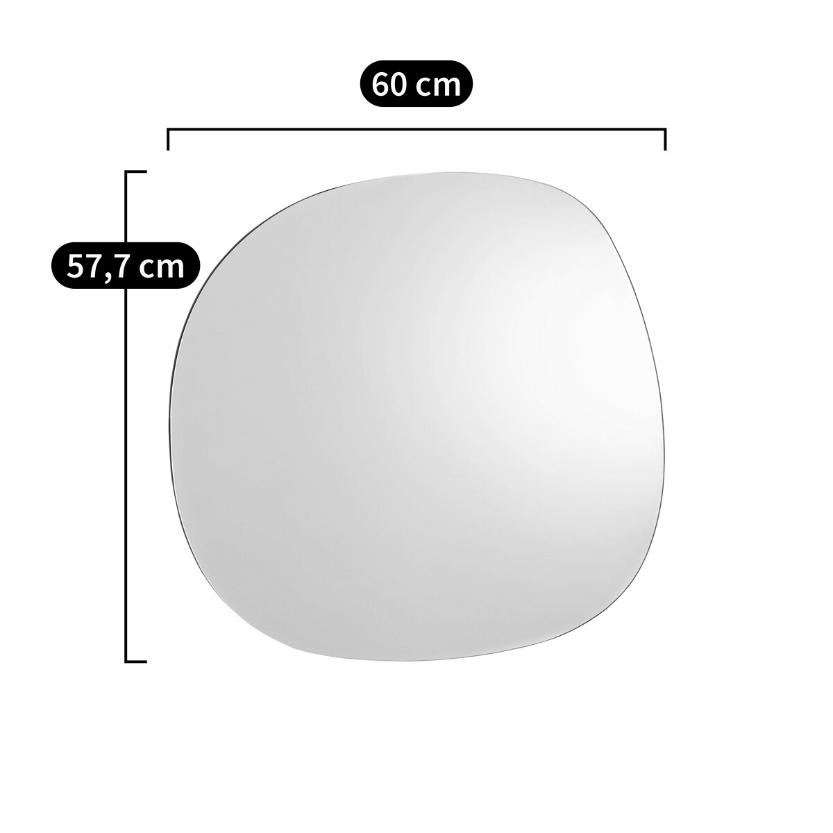 LA REDOUTE INTERIEURS<br>Espelho orgânico, dimensão M, biface