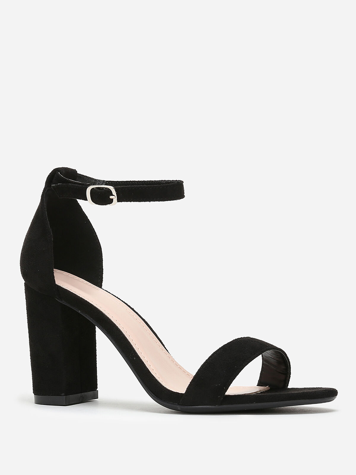Sandales à brides et talon carré- Noir