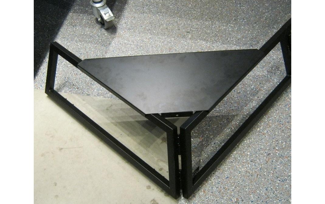 DJ Booth DBC2 Platte 2er-Set, Schwarz2 Eckplatten für DJ-Stand