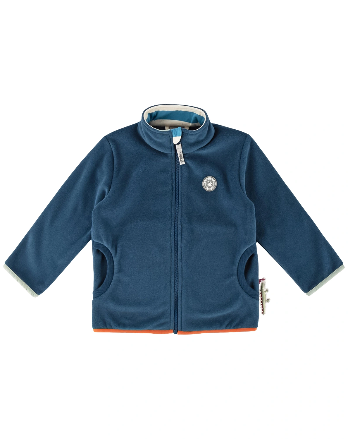 Fleecejacke M - WILD CROCODILE in blau