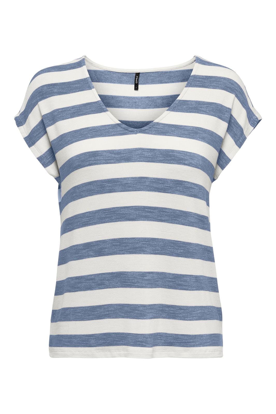 Only Onllira Life S/S V-Neck Top 4492918 infinity cloud dancer
