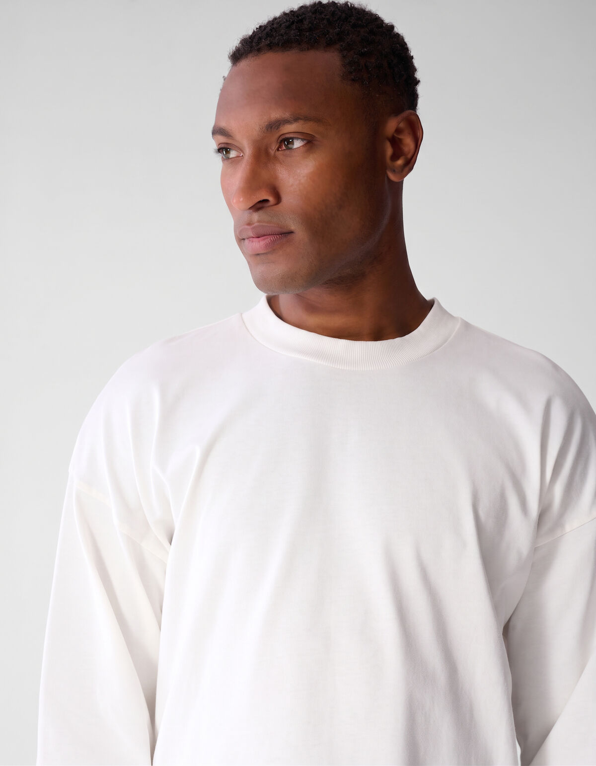 Basis Relaxed Fit Longsleeve Wit