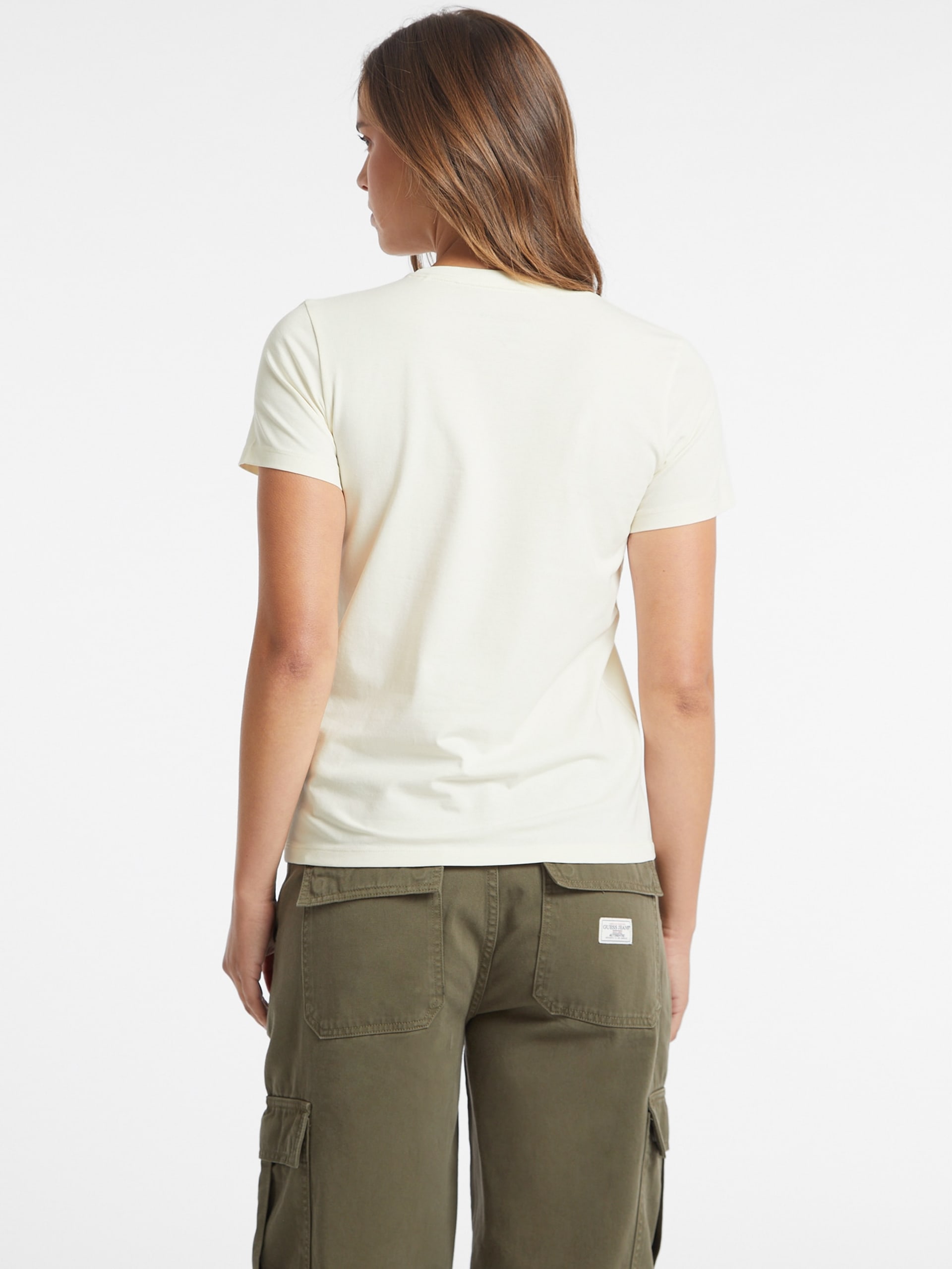 Camiseta regular com logo em dois tons