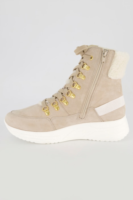 Vitaform Leder-Stiefeletten, Veloursleder, Weite H